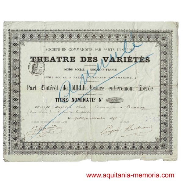 Théâtre des Variétés Eugène Bertrand