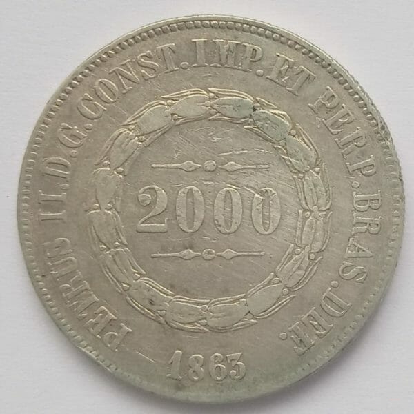 Monnaie Brésil 2000 Reis 1863 KM#466