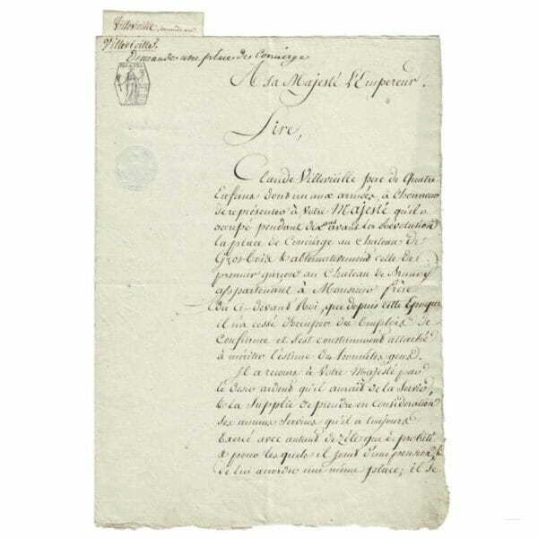 Lettre à l'empereur Napoléon Ier