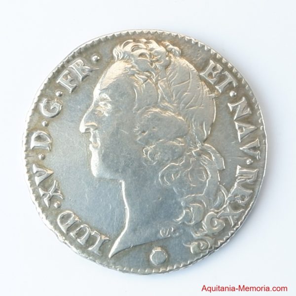 monnaie Demi écu de Louis XV 1764 Perpignan (Q)