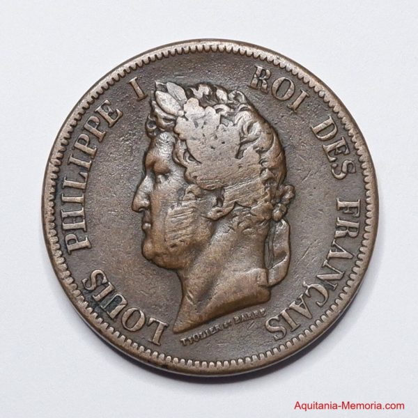 Monnaie 10 cent des colonies françaises 1841