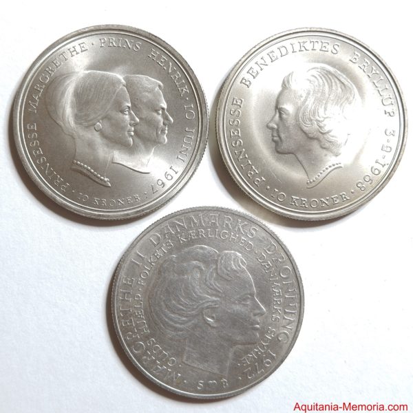 Monnaies commémoratives Danemark Argent